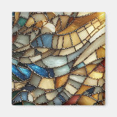 Buntglaswellen Magnet (Vorne)