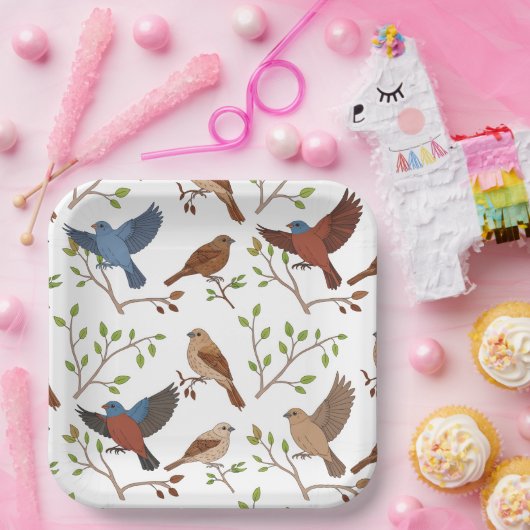 Bunting-Birds-Haus Pappteller (Party)
