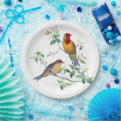 Bunting Birds on Branches Pappteller (Party)