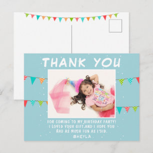 Bunting Flag Birthday Foto Vielen Dank Postkarte