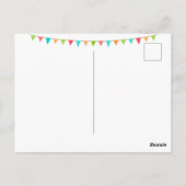 Bunting Flag Birthday Foto Vielen Dank Postkarte (Rückseite)