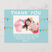 Bunting Flag Birthday Foto Vielen Dank Postkarte (Vorderseite)