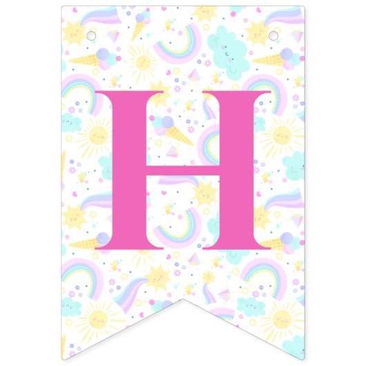 Bunting Flags Happy Birthday. Wimpelkette (Zweite Fahne)