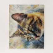 Buntkatze Hübsche Katze Kunst Großes Puzzle (Vertikal)