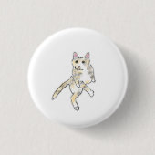Buntkatzen-Pflege-Stift Haustiergeschenk Button (Vorderseite)