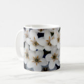 Buntöne aus weißen Blume Kaffeetasse (Vorderseite Links)