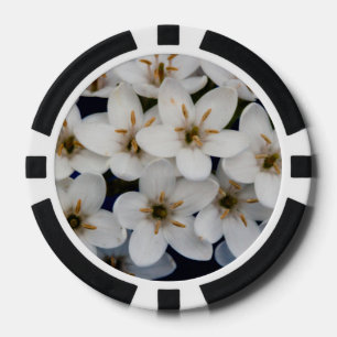 Buntöne aus weißen Blume Pokerchips