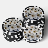 Buntöne aus weißen Blume Pokerchips (Stapel)