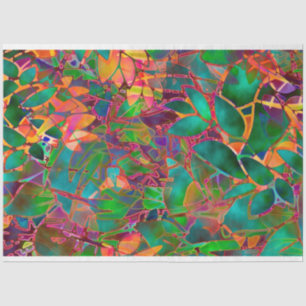 Buntpapier-Blumen-Abstraktes-Buntglas Seidenpapier