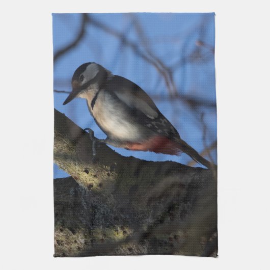 Buntspecht Geschirrtuch (Vertikal)