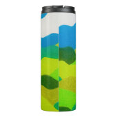 Buntstift Abstraktes Landschaft Blau Himmel Thermosbecher (Rückseite)