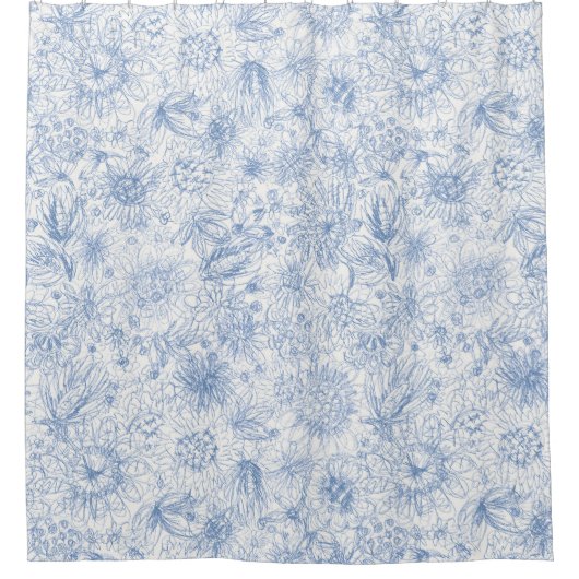 Buntstift-Blumen Duschvorhang (Vorderseite)