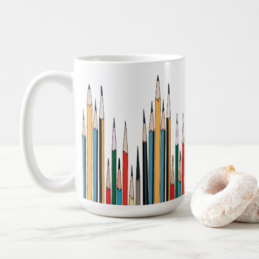Buntstift Bunter Bleistift Kaffeetasse (Mit Donut)