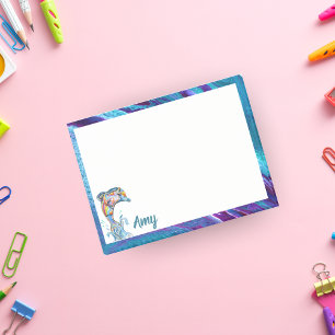 Buntstift Delfin Springend Personalisiert Post-it Klebezettel