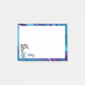 Buntstift-Delfin springt personalisiert Post-it Klebezettel (Vorderseite)