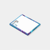 Buntstift-Delfin springt personalisiert Post-it Klebezettel (angewinkelt)