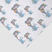 Buntstift-Delfine-Muster Seidenpapier (Ausschnitt)