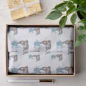 Buntstift-Delfine-Muster Seidenpapier (Geschenk)