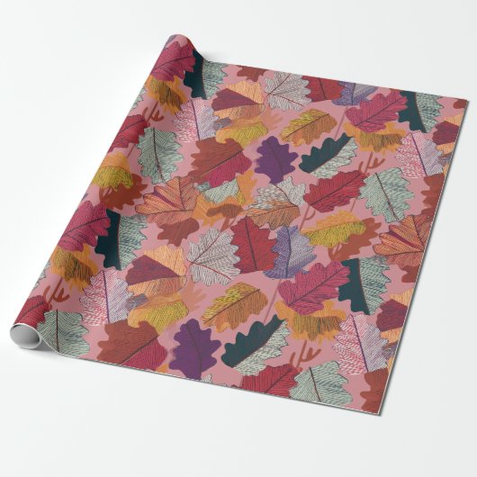 Buntstift Herbstlaub-Wrap-Papier Geschenkpapier (Ungerollt)