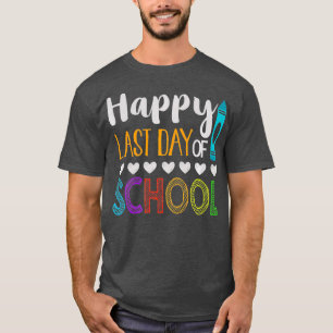 Buntstift Letzter Schultag Kindergarten-Lehrer T-Shirt