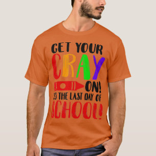 Buntstift Letzter Schultag Kindergarten-Lehrer T-Shirt