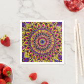 Buntstift Lila Gelb Mandala Serviette (Beispiel)