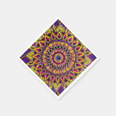 Buntstift Lila Gelb Mandala Serviette (Ecke)