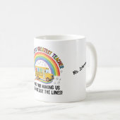 Buntstift-Schulbus - Weltbester Lehrer Kaffeetasse (VorderseiteRechts)