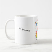 Buntstift-Sonne Weltbester Lehrer Kaffeetasse (Links)