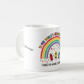 Buntstift-Tanz Weltbester Lehrer Kaffeetasse (Vorderseite Links)
