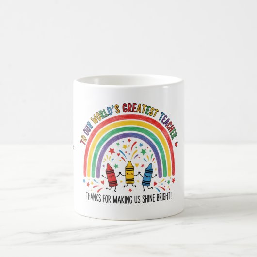 Buntstift-Tanz Weltbester Lehrer Kaffeetasse (Mittel)