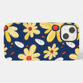 Buntstift- und Schmetterlingsblumen iPhone Hülle (Rückseite (Horizontal))