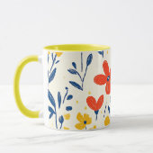 Buntstift- und Schmetterlingsblumen Tasse (Links)