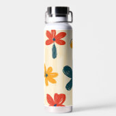 Buntstift- und Schmetterlingsblumen Trinkflasche (Rückseite)