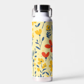 Buntstift- und Schmetterlingsblumen Trinkflasche (Vorne)