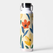 Buntstift- und Schmetterlingsblumen Trinkflasche (Vorne)