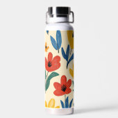 Buntstift- und Schmetterlingsblumen Trinkflasche (Rückseite)