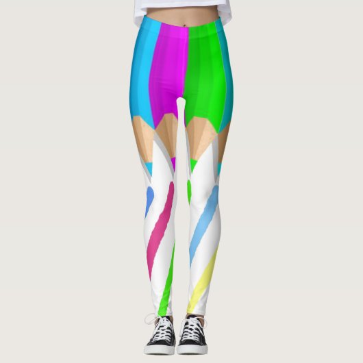 Buntstifte Leggings (Vorderseite)