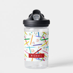 Buntstifte Muster Kinder Schule Trinkflasche
