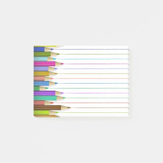 Buntstifte Post It Back To School Custom Post-it Klebezettel (Vorderseite)