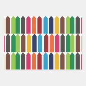 Buntstifte Schul-Lehrer Kinder Bunt Spaß Geschenkpapier Set (Vorderseite)
