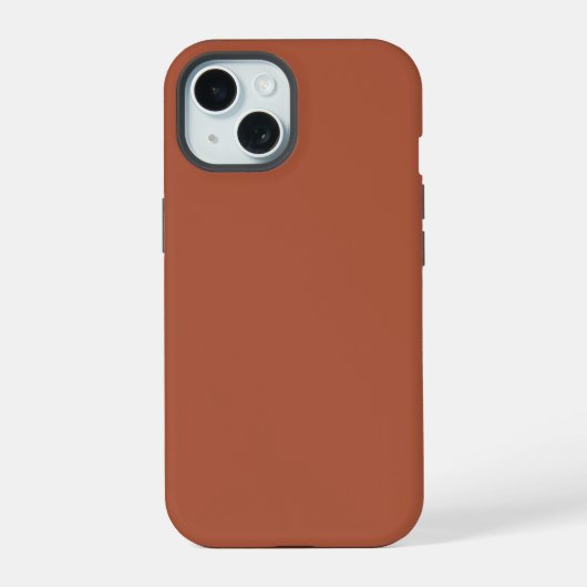 Buntstiftfarbe Braun iPhone 15 Hülle (Rückseite)