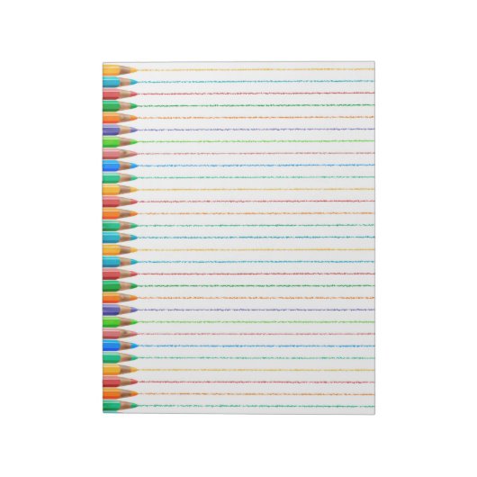 Buntstiftlinien Papier Notizblock (Rotiert)