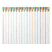 Buntstiftlinien Papier Notizblock (Vorderseite)