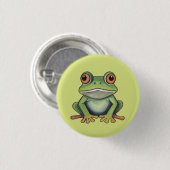 Buntstiftzeichnung Frosch Button (Vorne & Hinten)