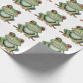 Buntstiftzeichnung Frosch Geschenkpapier (Ecke)