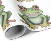 Buntstiftzeichnung Frosch Geschenkpapier (Rolleneckpunkt)