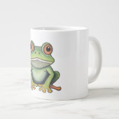 Buntstiftzeichnung Frosch Jumbo-Tasse (Vorderseite Rechts)