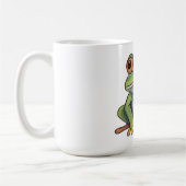 Buntstiftzeichnung Frosch Kaffeetasse (Links)
