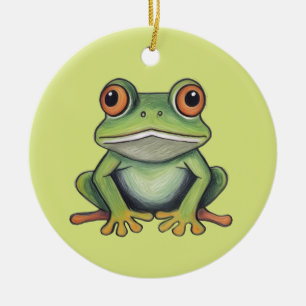 Buntstiftzeichnung Frosch Keramik Ornament